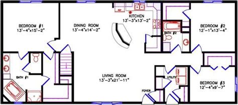 bedroom ranch house plans ranch house plan  bedrooms  bath  sq ft plan