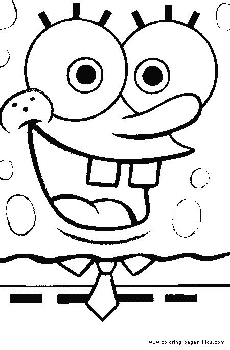 spongebob squarepants color page coloring pages  kids cartoon