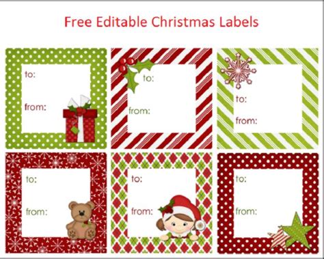 pin   editable christmas labels