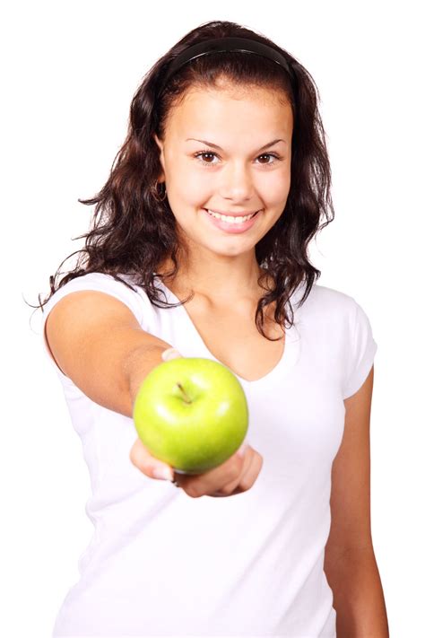 girl holding apple  stock photo public domain pictures