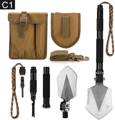 fivejoy shovel multitool  portable military folding shovel kit