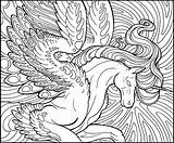 Pegasus Coloring Pages Adult Unicorn Colouring Color Sheets Adults Deviantart Lineart Starlight Kleurplaat Printable Horse Books Fantasy Wings Fairy Advanced sketch template