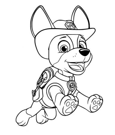 tracker paw patrol coloring page paw patrol coloring page page  kids