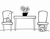 Durmiendo Wohnzimmer Katzen Malvorlage Salas Kostenlose Zuhause Ihr Ausmalen Kinder sketch template