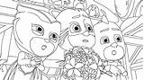 Pj Masks Coloring Pages Mask Color Gang Gekko Characters Dibujos Printable Kids Print Tensed Worried Members Getting Visit Divyajanani sketch template