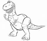 Coloring Pages Dragon Rex Toy Story Coloringpages1001 Printable Dinosaur sketch template