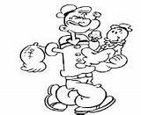 Coloring Pages Popeye sketch template