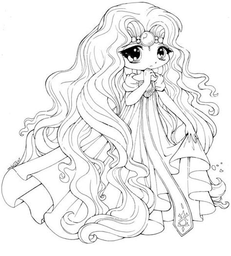 princess emeraude chibi draw coloring page cute coloring pages