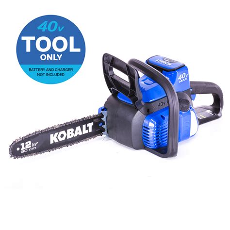 Kobalt 40 Volt Lithium Li Ion Cordless Electric Chain Saw Chainsaw Bar