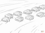 Coloring Nascar Pages Racing Printable Drawing sketch template