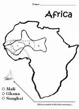 Mali Ghana Map Ancient Outline Coloring Africa Maps Pages African Template Musa Mansa Worksheets Kids Songhay Choose Board sketch template
