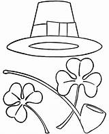 Coloring Patrick Pages St Patricks Saint Hat Shamrocks Sombrero Sheets Cliparts Irish Clipart Drawing Shamrock Printable Pipe Drawings Clip Sheet sketch template