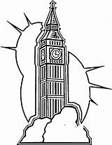 London Coloring Pages Clock Tower Ben Big Drawing Tall Building Apartment Getdrawings Getcolorings Printable sketch template