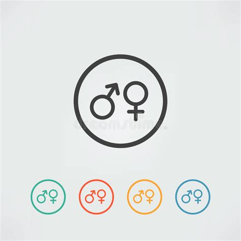 male and female sex symbol vector icon stock vector illustration of
