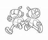 Cuphead Coloring Pages Printable Gif sketch template