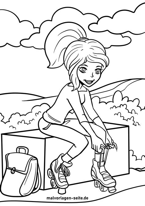 Gadis Cantik bermain Sepatu Roda