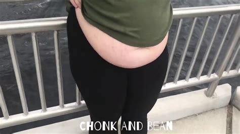bbw big belly play in public [fat girlfriend] youtube