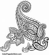 Paisley Coloring Pages Adults Adult Print Color Getcolorings Designs Pattern Choose Board Colorpagesformom sketch template