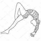 Gymnast Beam Gymnaste Equilibrio Ginnasta Turner Gymnastics sketch template