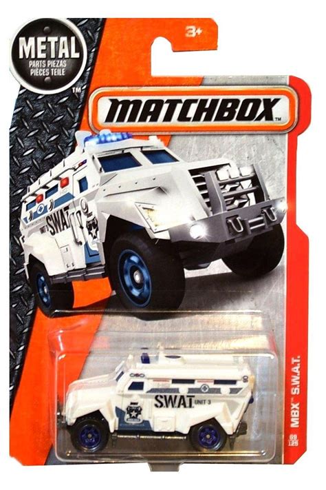 matchbox 2016 mbx s w a t armored police truck 69 125 white