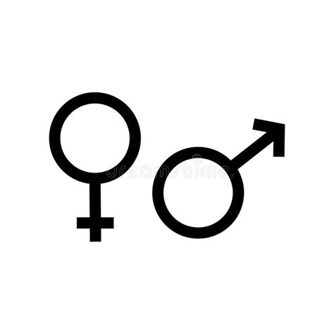 Flat Set Of Gender Male Female And Intersex Icons Stock Vector