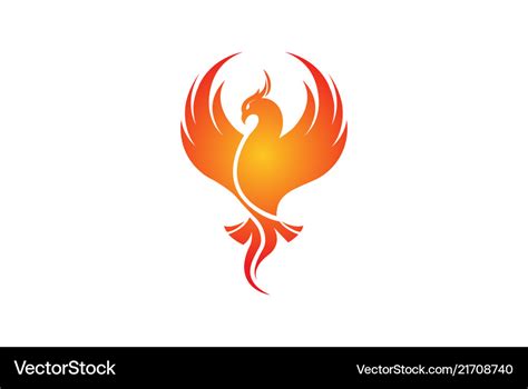 creative phoenix bird logo royalty  vector image