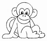 Monkey Coloring Drawing Pages Choose Board sketch template