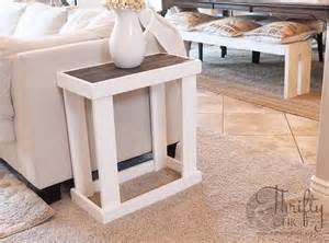 diy side table  thrifty  chic loving  site home