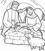 Jesus Coloring Bible Pages Christmas Story Born Colouring Color Baby Nativity Birth Kids Tocolor Preschool Visit Place Print Choose Board sketch template