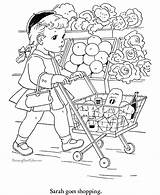 Shopping Coloring Pages Food Kids Grocery Store Sheets Printable Color Print Drawing Raisingourkids Rocks Popular Printing Help Getdrawings List Books sketch template