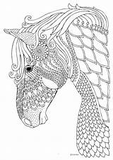 Pages Coloring Horses Hard Getcolorings Adult sketch template