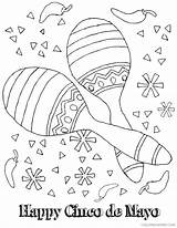 Coloring Mayo Cinco Pages Printable Kids Fiesta Color Maracas Print Mexican Printables Coloring4free Crafts Worksheets Happy Fire Truck Adult Colouring sketch template
