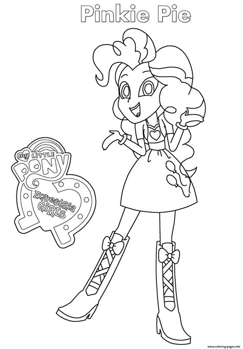 equestria girls pinkie pie coloring page printable
