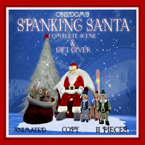 Second Life Marketplace [onedom] Spanking Santa Claus T Giver