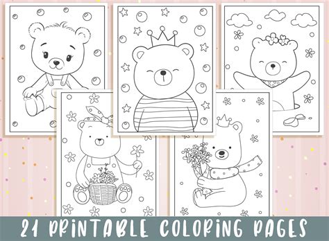 bear coloring pages  printable bear coloring pages  kids boys