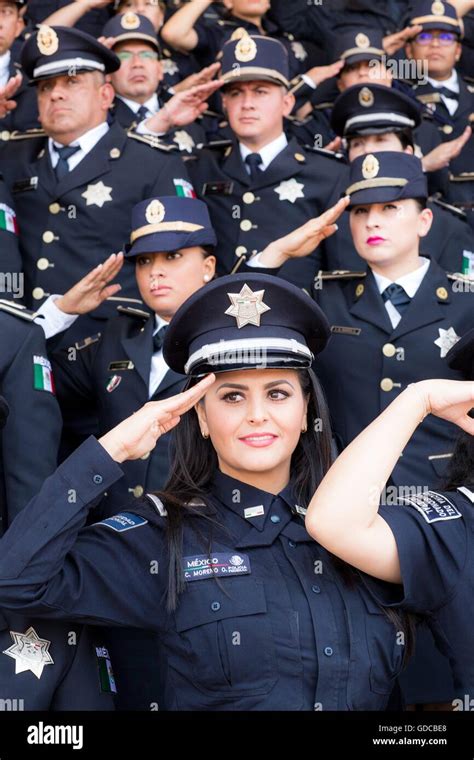 mexican federal police officers during the 88th anniversary of the