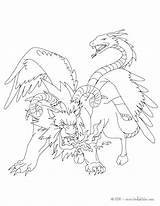 Coloring Pages Creatures Magical Mythical Chimera Creature Getdrawings Getcolorings Printable Colorings sketch template