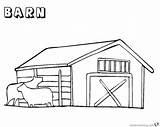 Barn Coloring Pages Printable Cows Two Kids sketch template