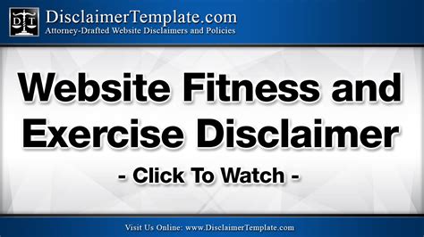 Website Fitness Disclaimer And Exercise Disclaimer Youtube