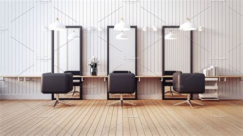modern salon interior  render high quality architecture stock