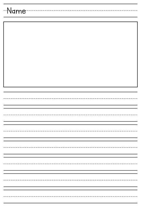primary lined paper template  printable templates