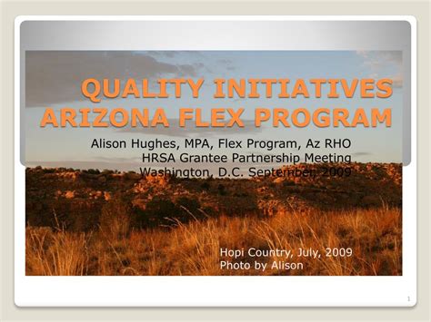 quality initiatives arizona flex program powerpoint