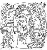 Coloring Pages Hipster Girl Getdrawings Girls sketch template