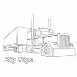 Truck Big Coloring Pages Sketch Rig Printable Trucks Colouring Car Carrier sketch template
