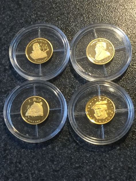 liberia vier kleinste gouden munten ter wereld goud catawiki