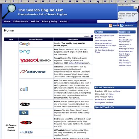 search engines list driverlayer search engine