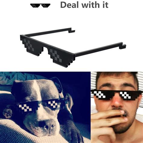 Thug Life New Sunglasses Deal With It 8 Bit Pixel Glasses Mlg Enhance