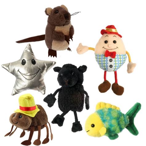 nursery rhyme finger puppets set    bugs toy shop