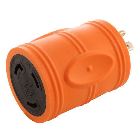 ac works rvmarineindustrial locking adapter regular household  amp plug  locking