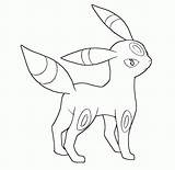 Coloring Umbreon Pages Pokemon Eevee Easy Drawings Popular Library Clipart Coloringhome sketch template